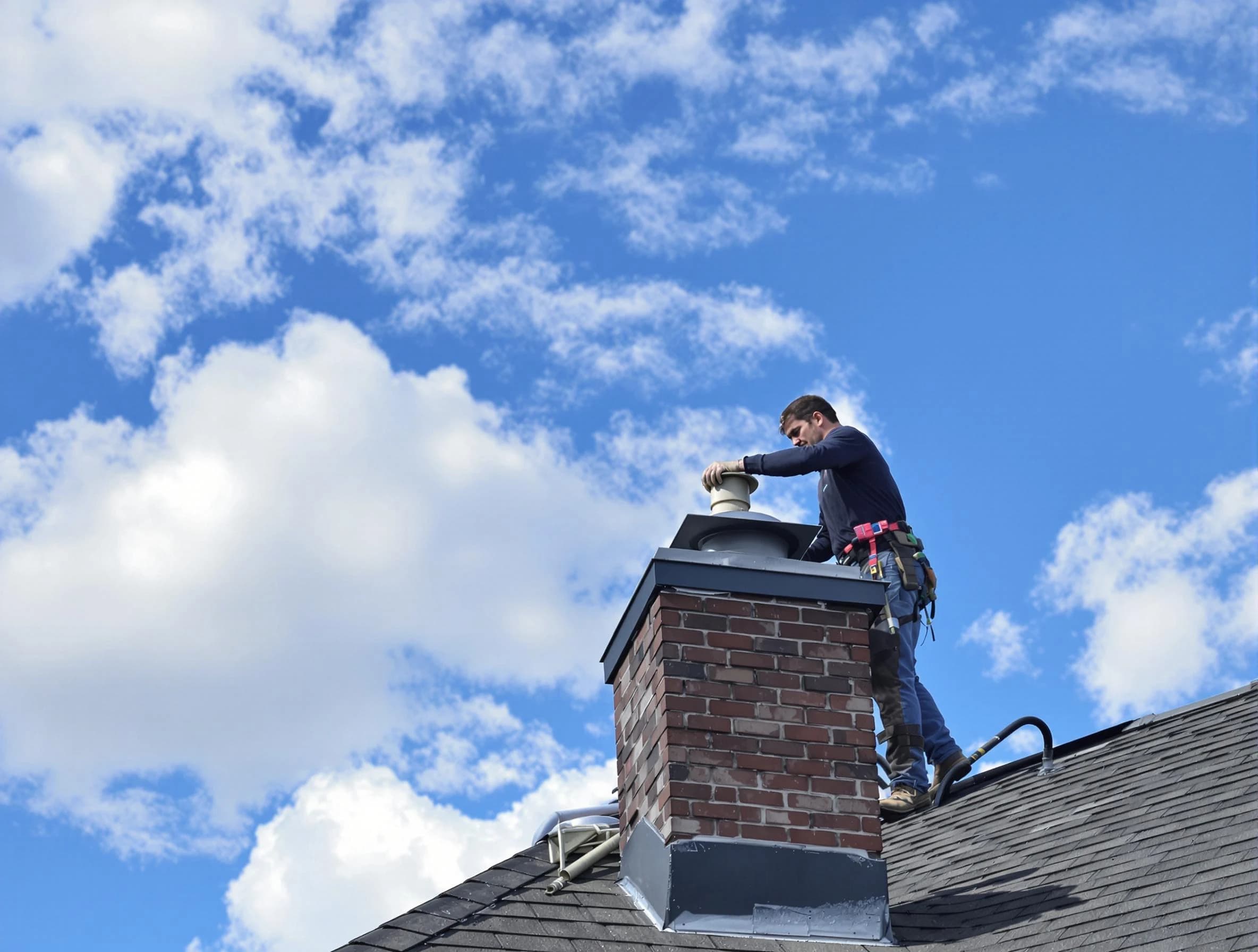 Four Square Mile Chimney Sweep installing a sturdy chimney cap in Four Square Mile, CO