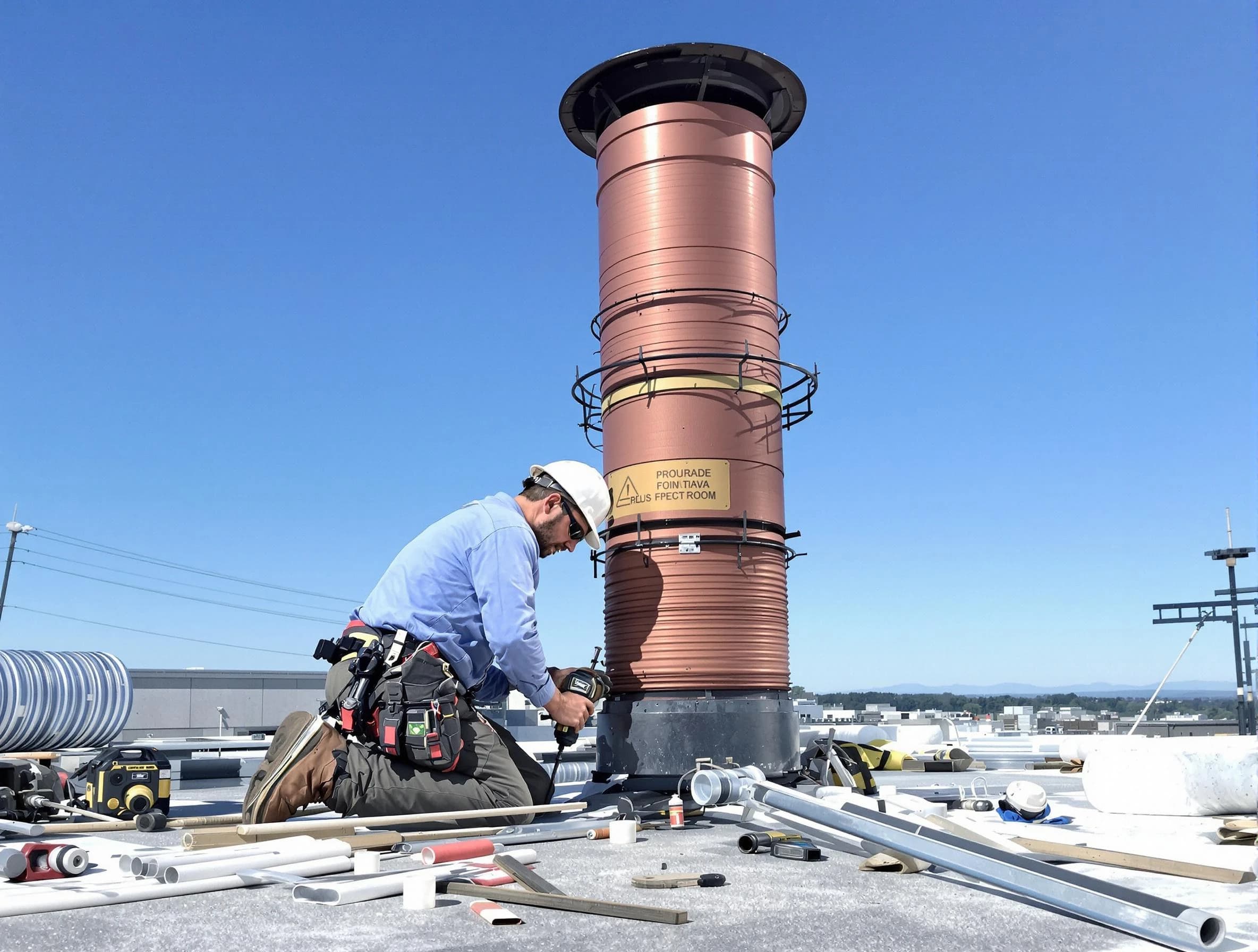 Installed chimney liner by Four Square Mile Chimney Sweep in Four Square Mile, CO