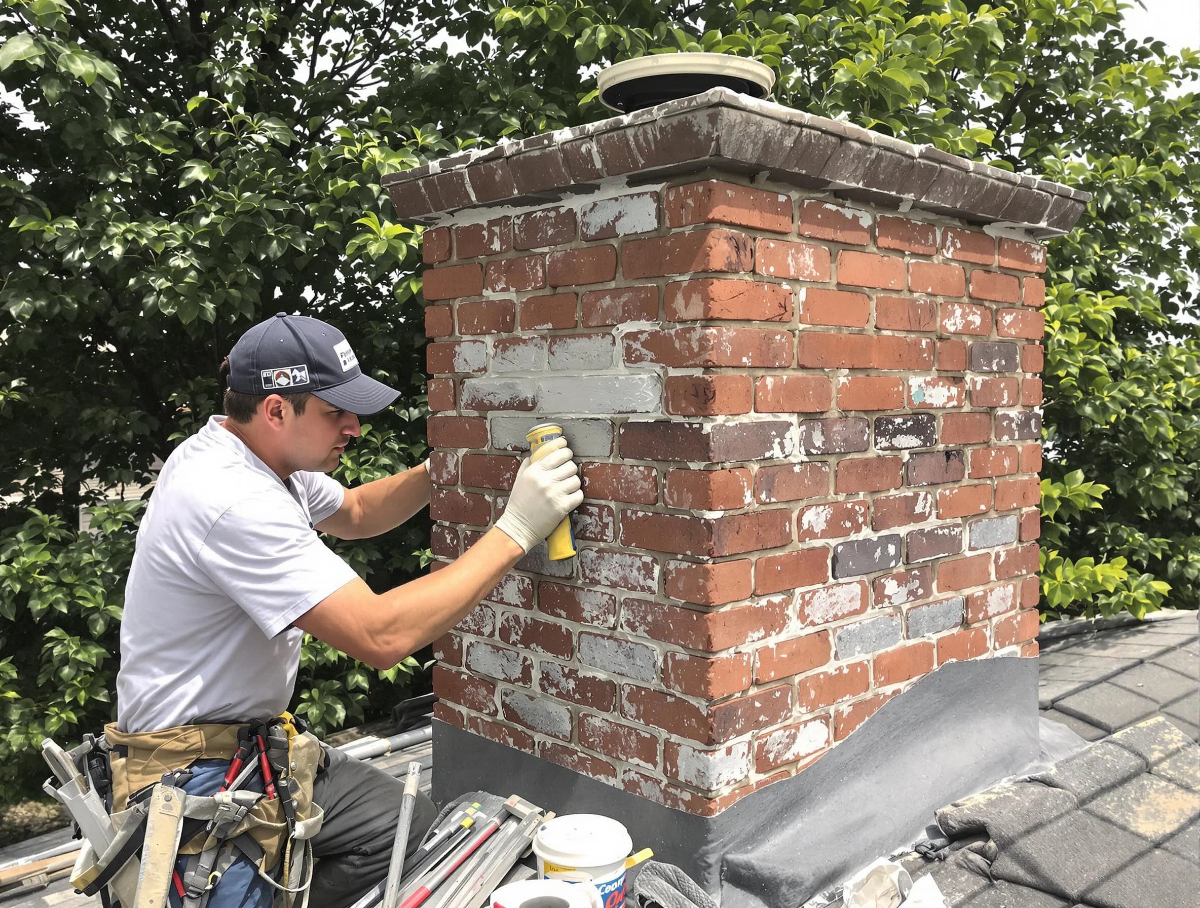 Four Square Mile Chimney Sweep restoring an aging chimney in Four Square Mile, CO