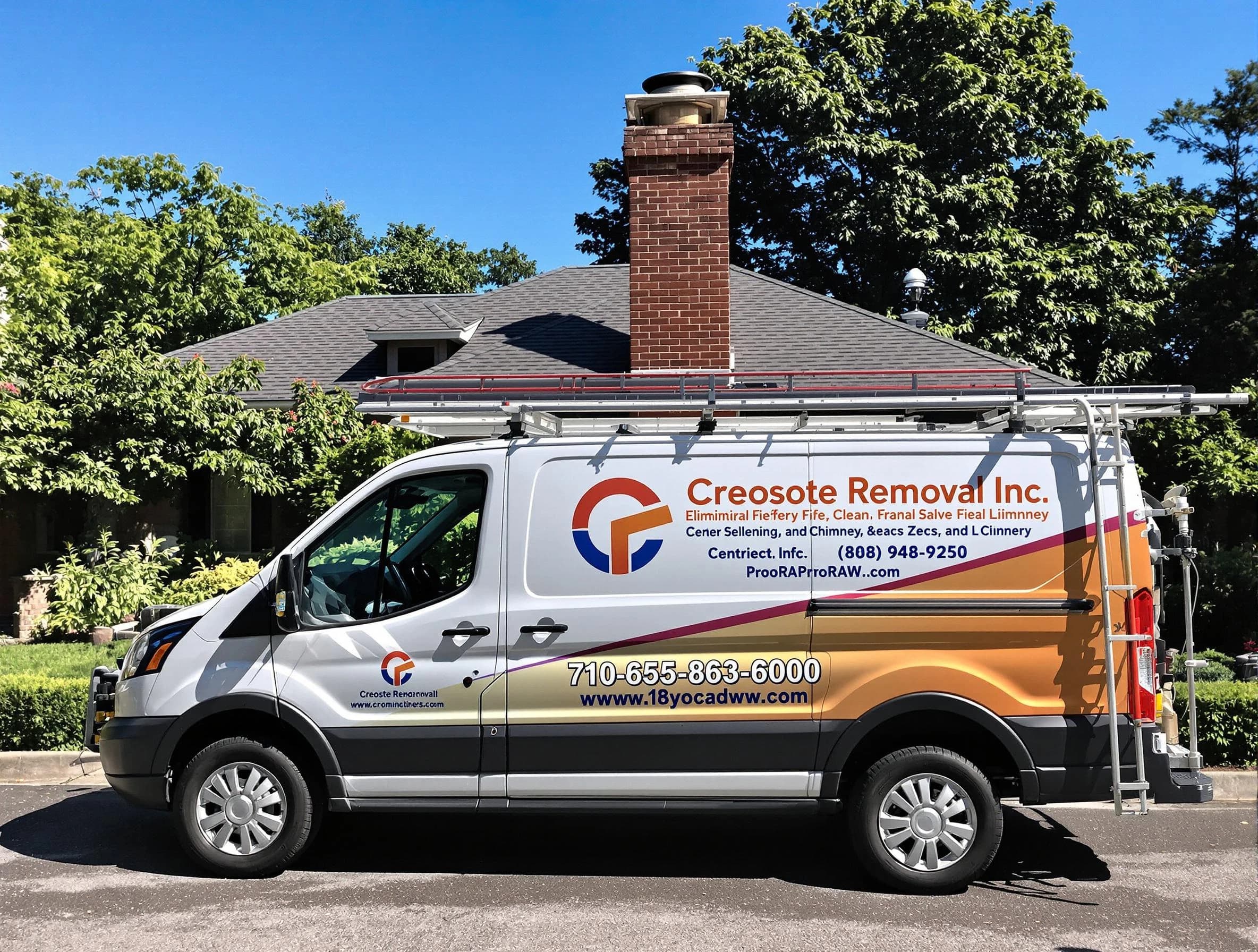 Four Square Mile Chimney Sweep technician removing creosote safely in Four Square Mile, CO