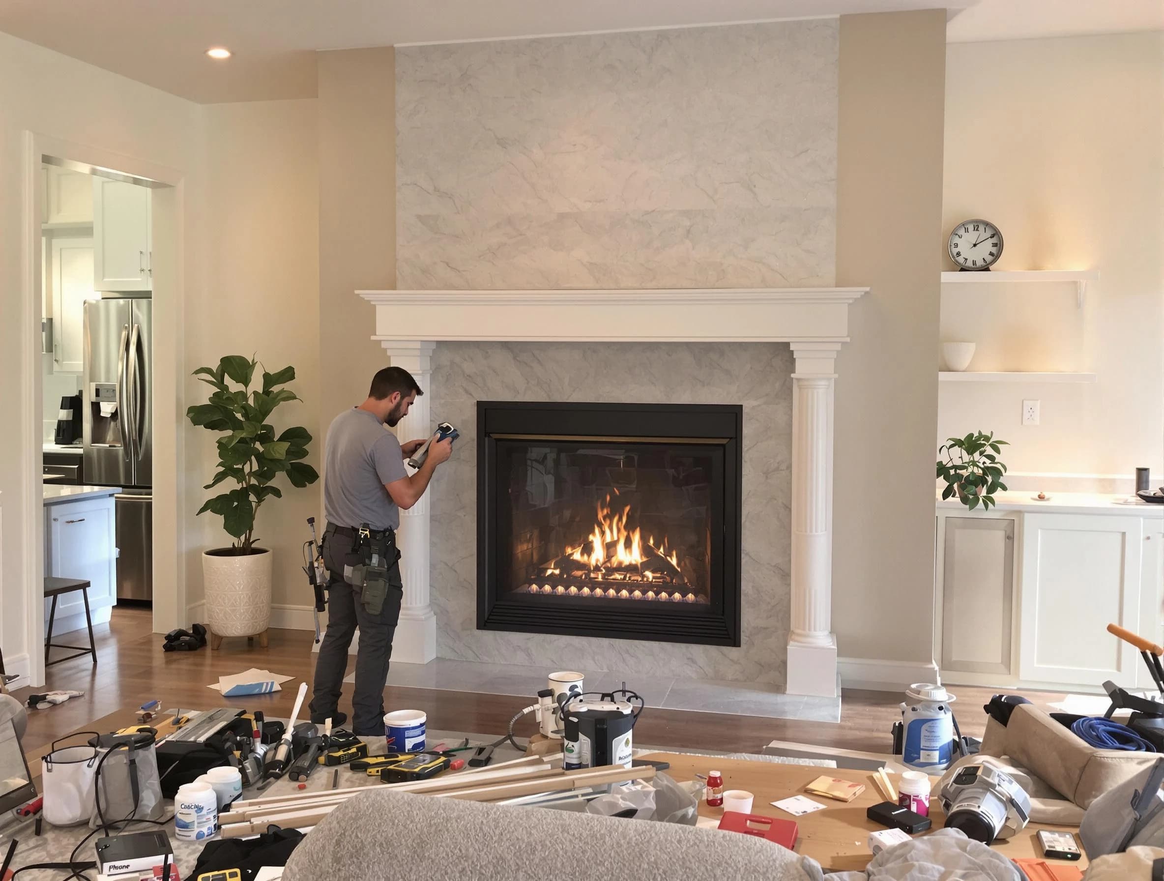 Newly installed fireplace by Four Square Mile Chimney Sweep in Four Square Mile, CO