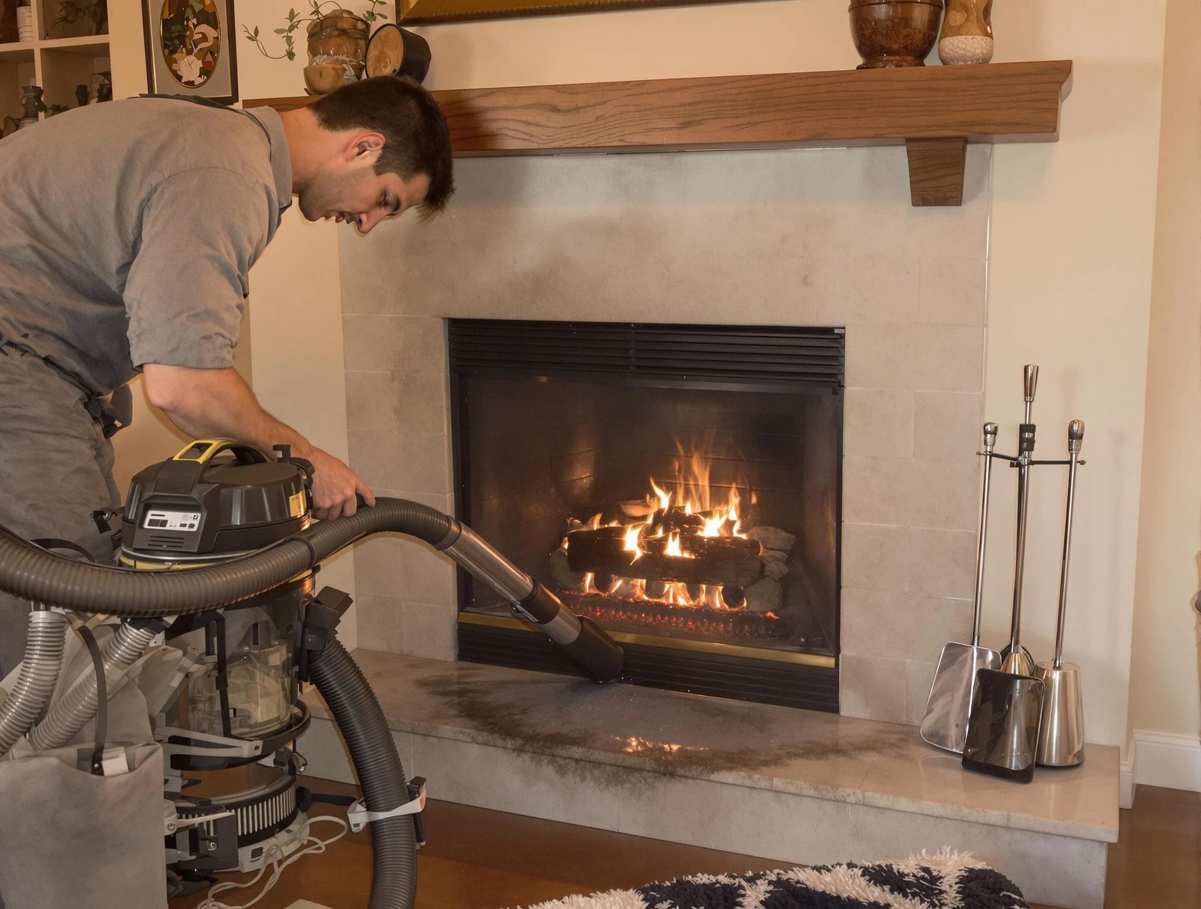 Routine fireplace upkeep by Four Square Mile Chimney Sweep in Four Square Mile, CO