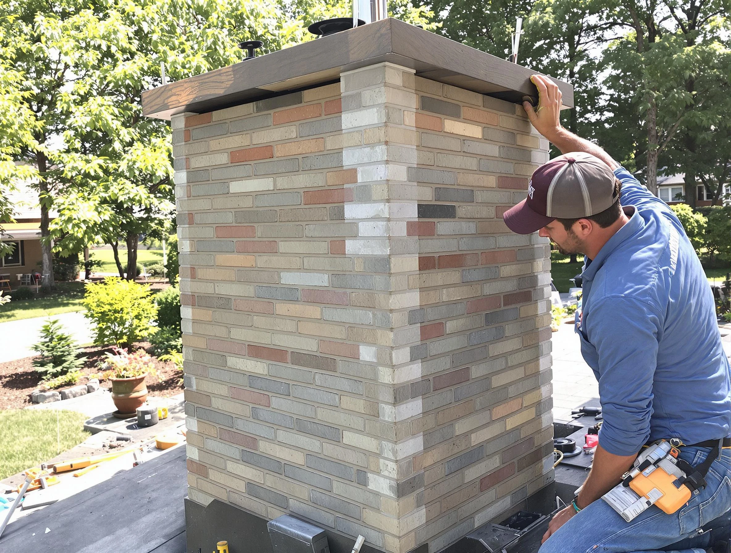 Four Square Mile Chimney Sweep completing a modern chimney remodel in Four Square Mile, CO