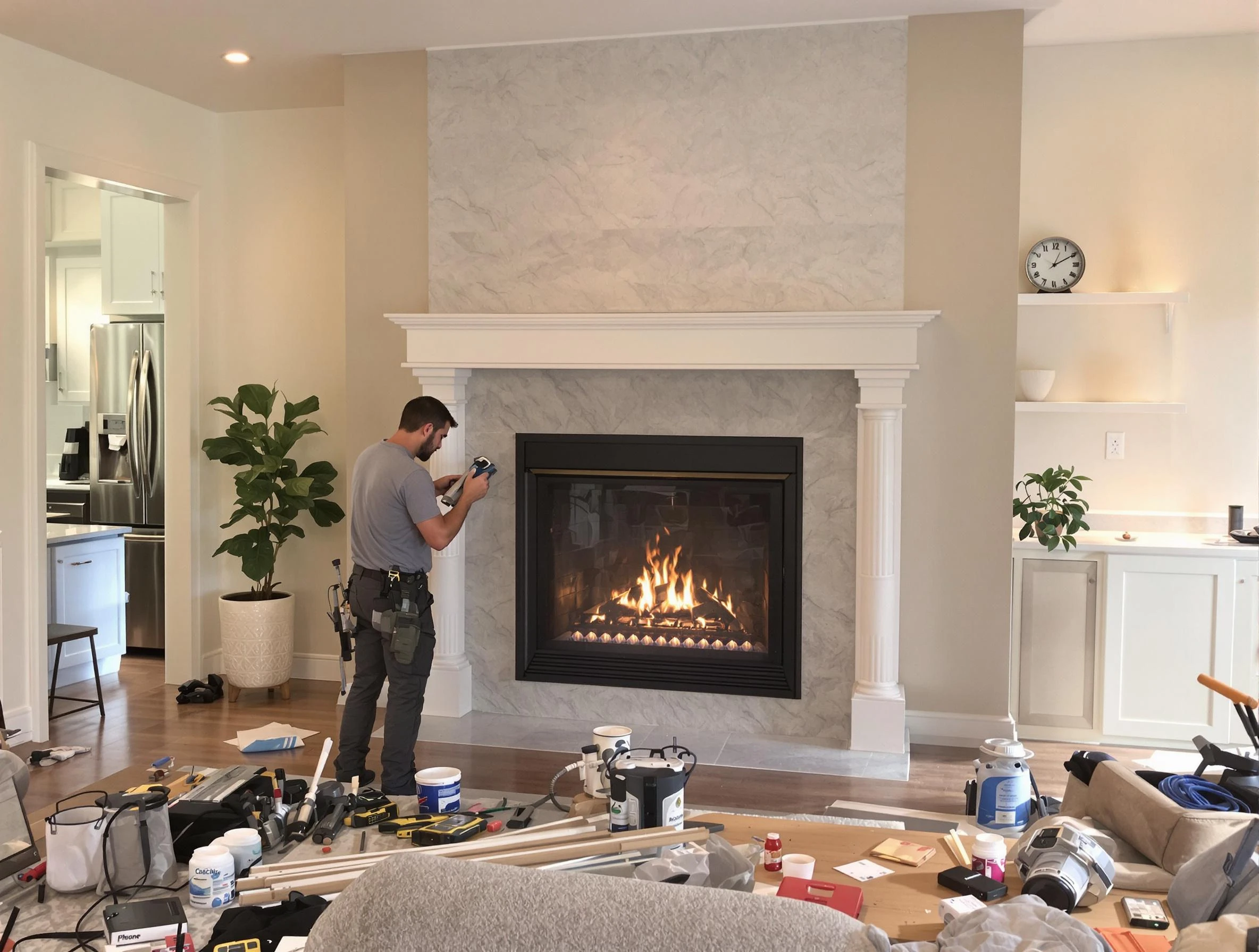 Newly installed fireplace by Four Square Mile Chimney Sweep in Four Square Mile, CO
