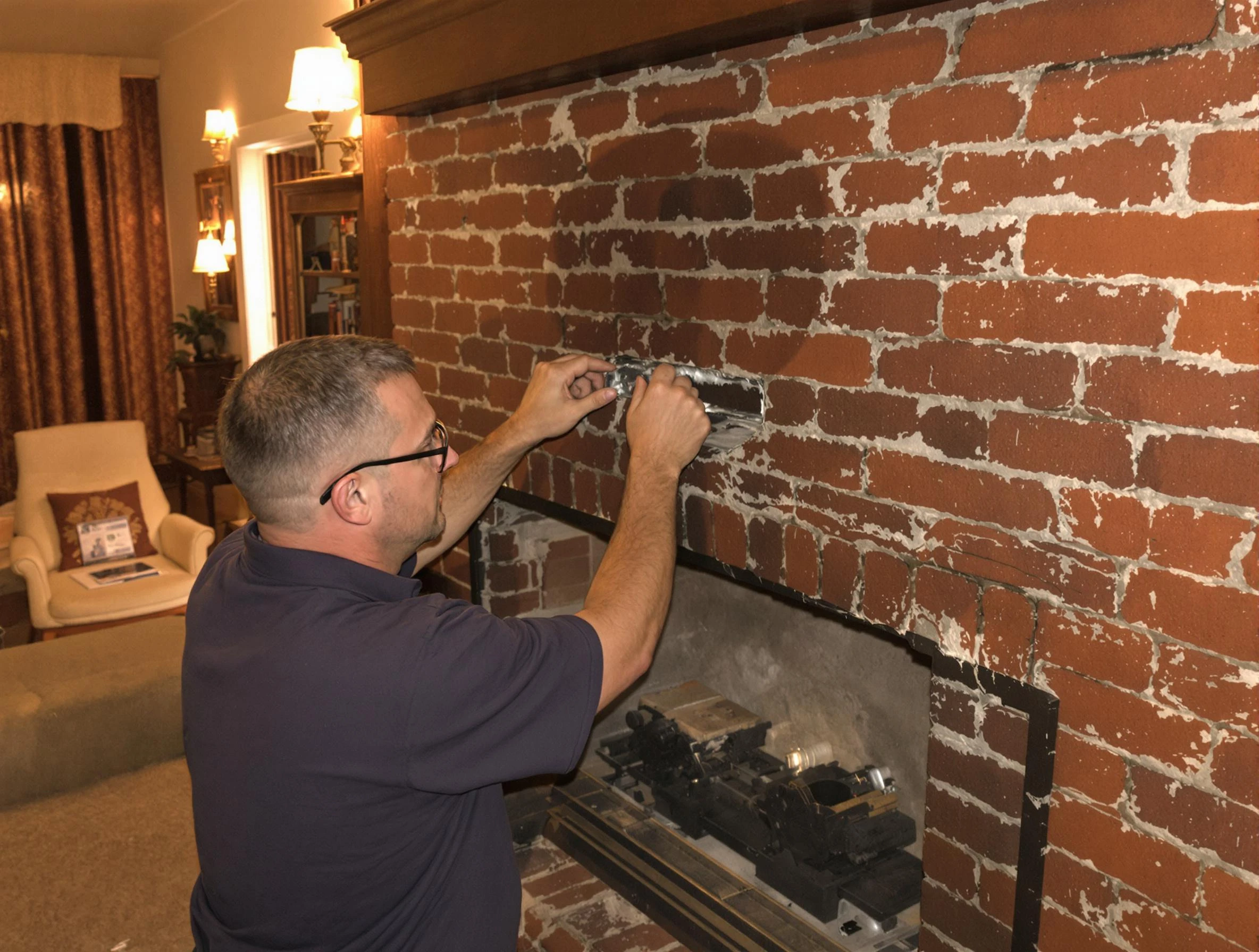 Four Square Mile Chimney Sweep expert fixing a fireplace in Four Square Mile, CO